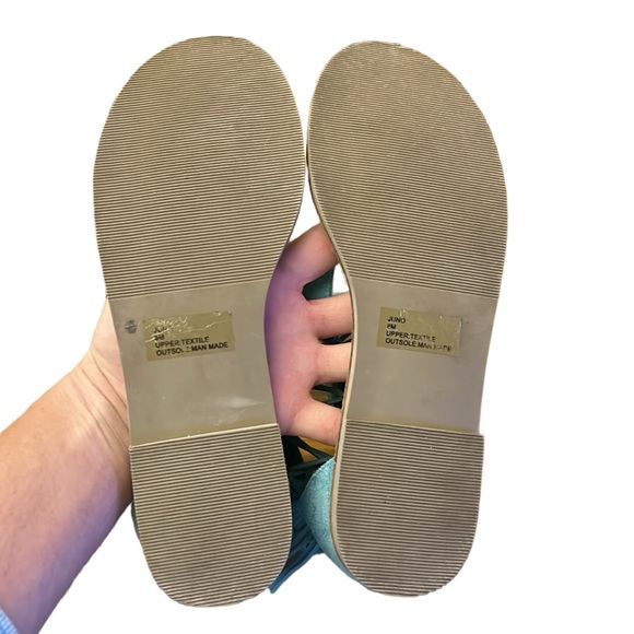 Coconuts by Matisse Juno Suede Fringe Sandals Gladiator Turquoise 8M - Picture 14 of 16